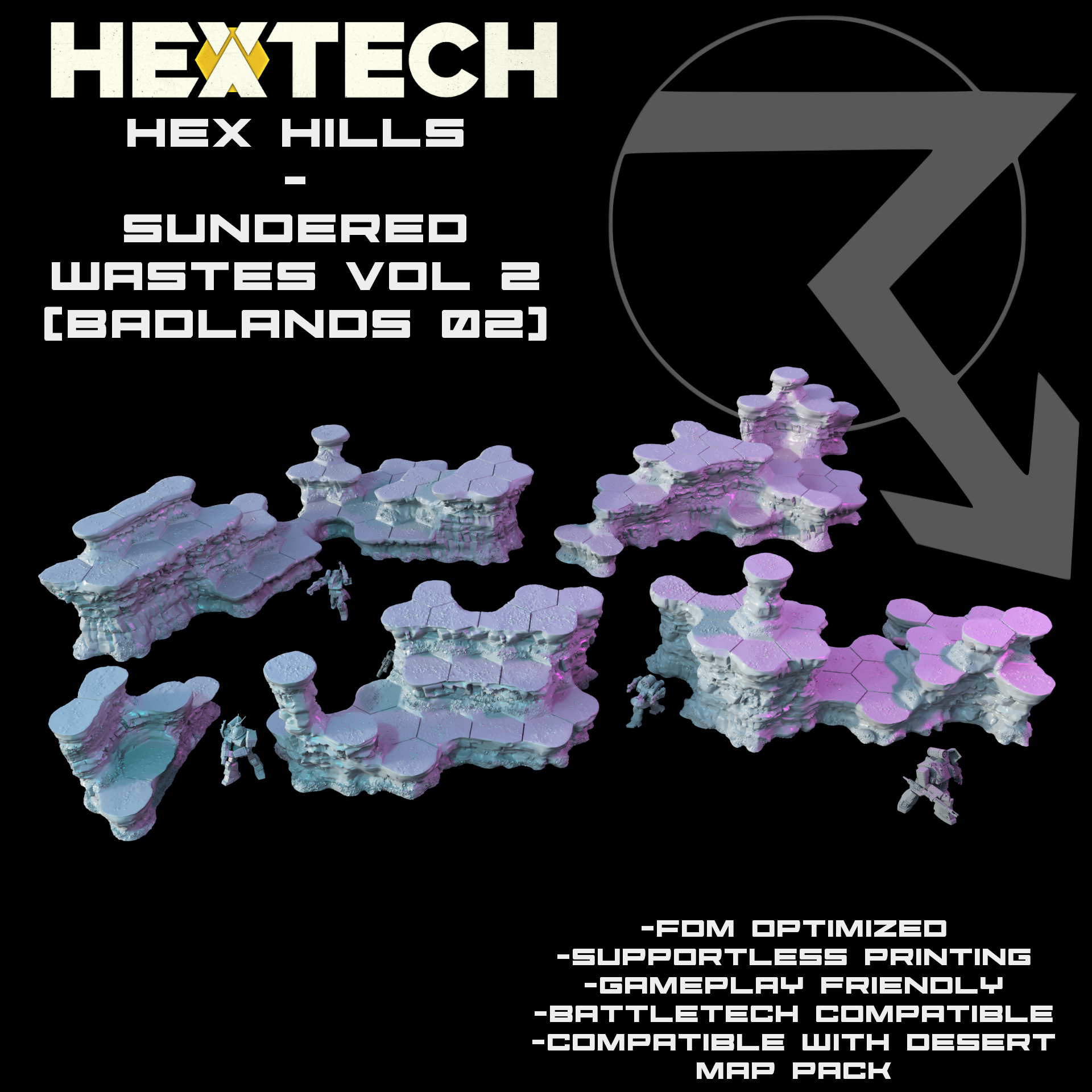 HEXTECH Sundered Wastes Vol 2 Bundle for Battletech