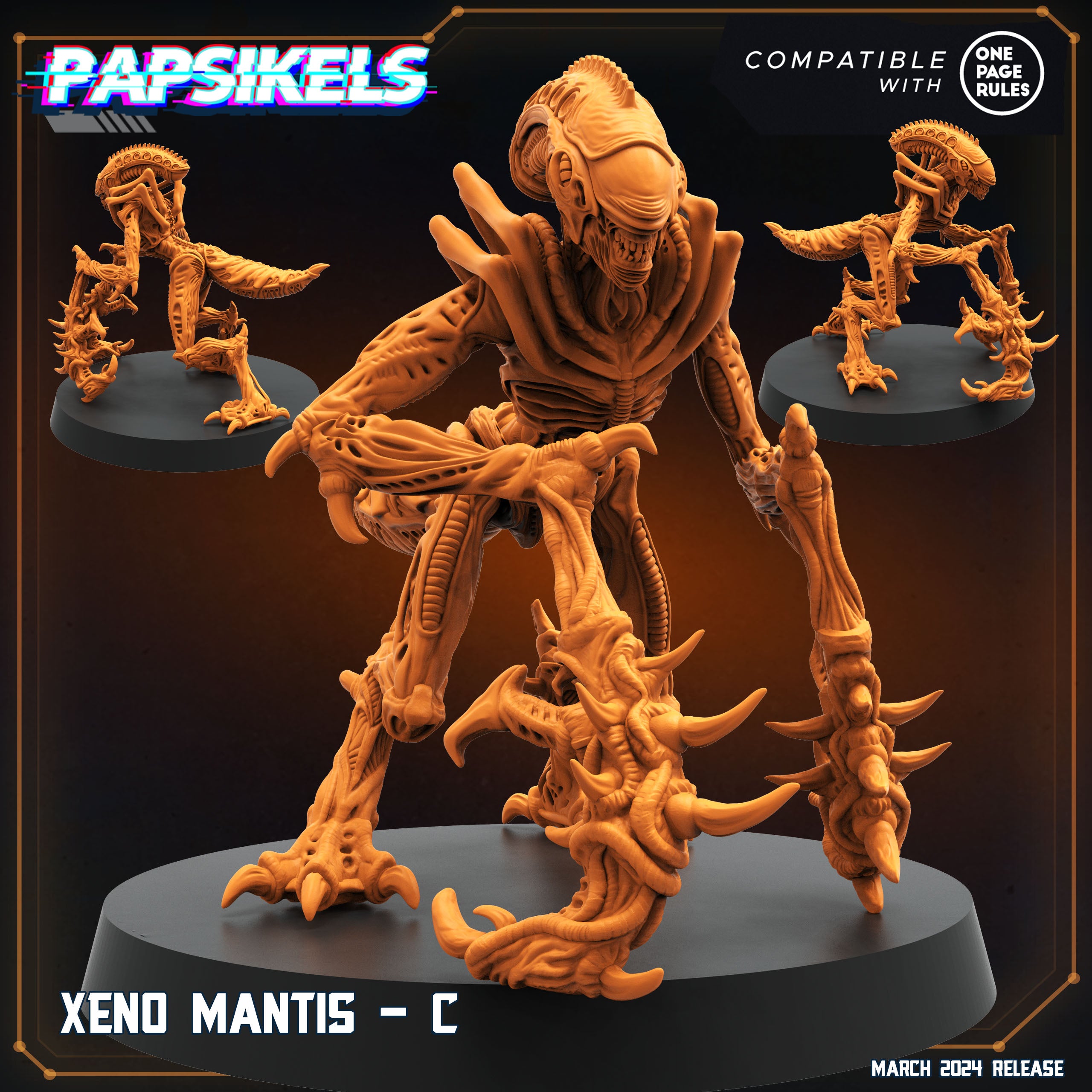 5 x Xeno Mantis Miniatures