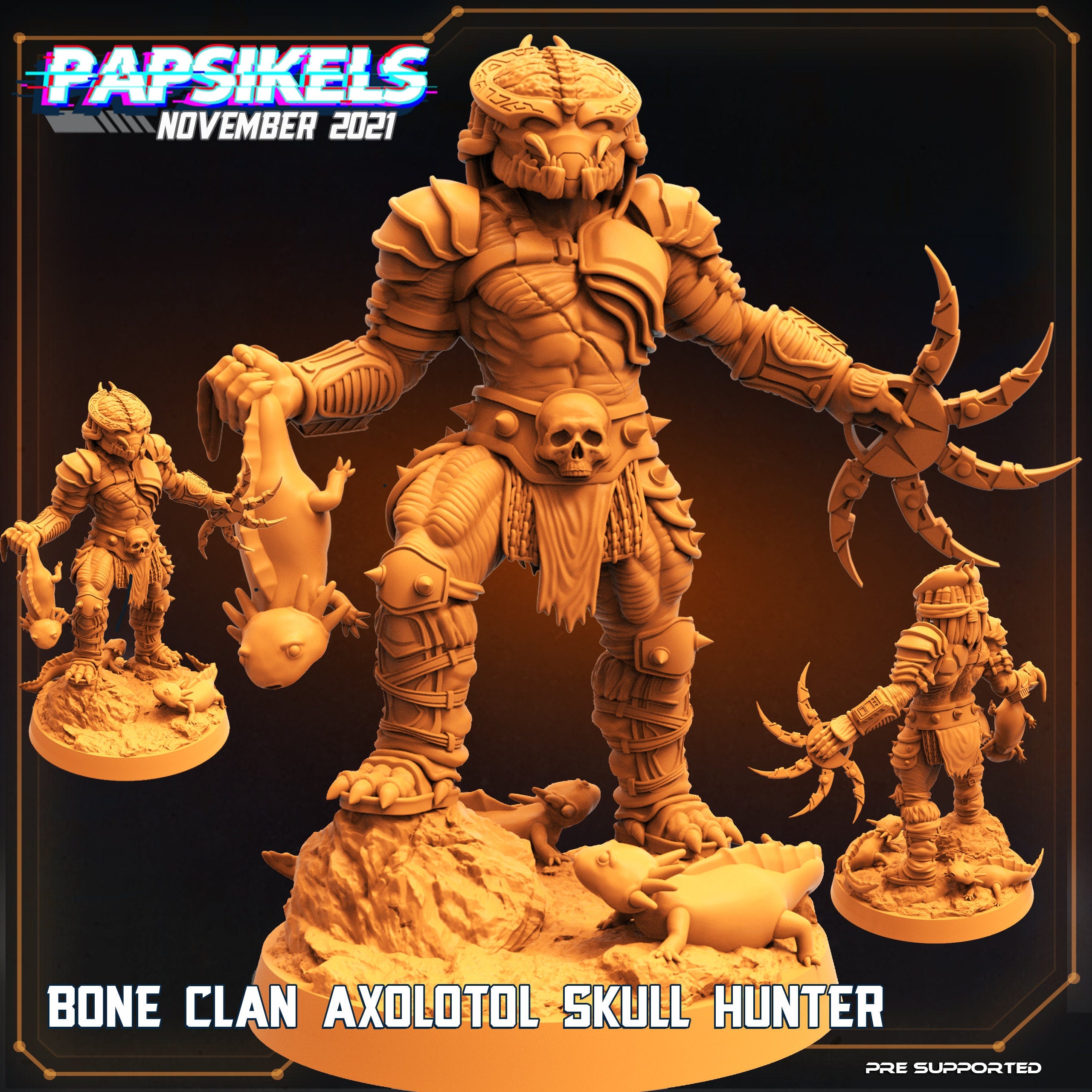 K-NOR Warrior Skull resin figure