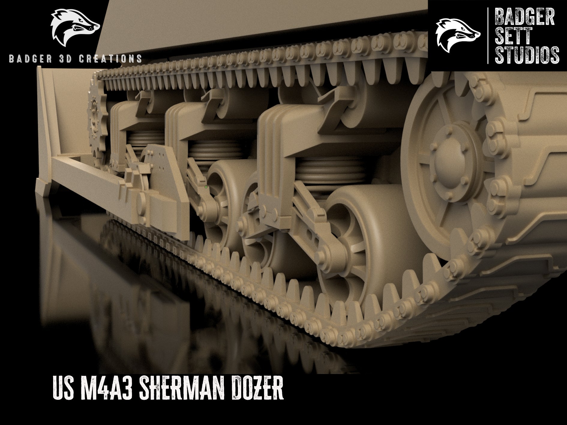 WWII US M4A3 Sherman Dozer Tank