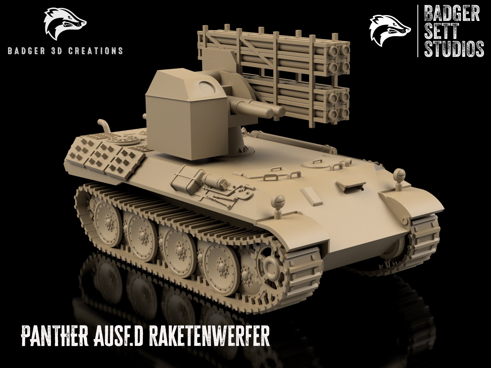 WWII German Panther Ausf.D Raketenwerfer