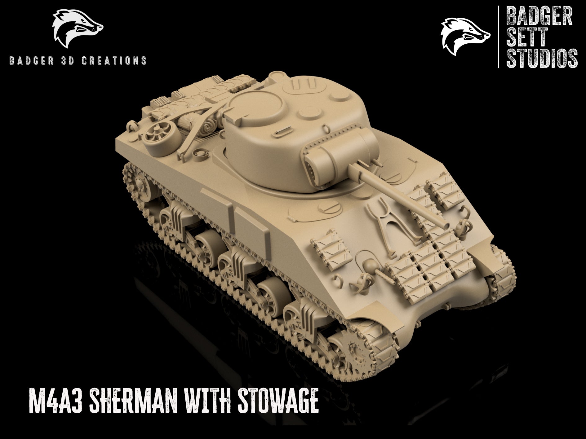 WWII US M4A3 Sherman Tank