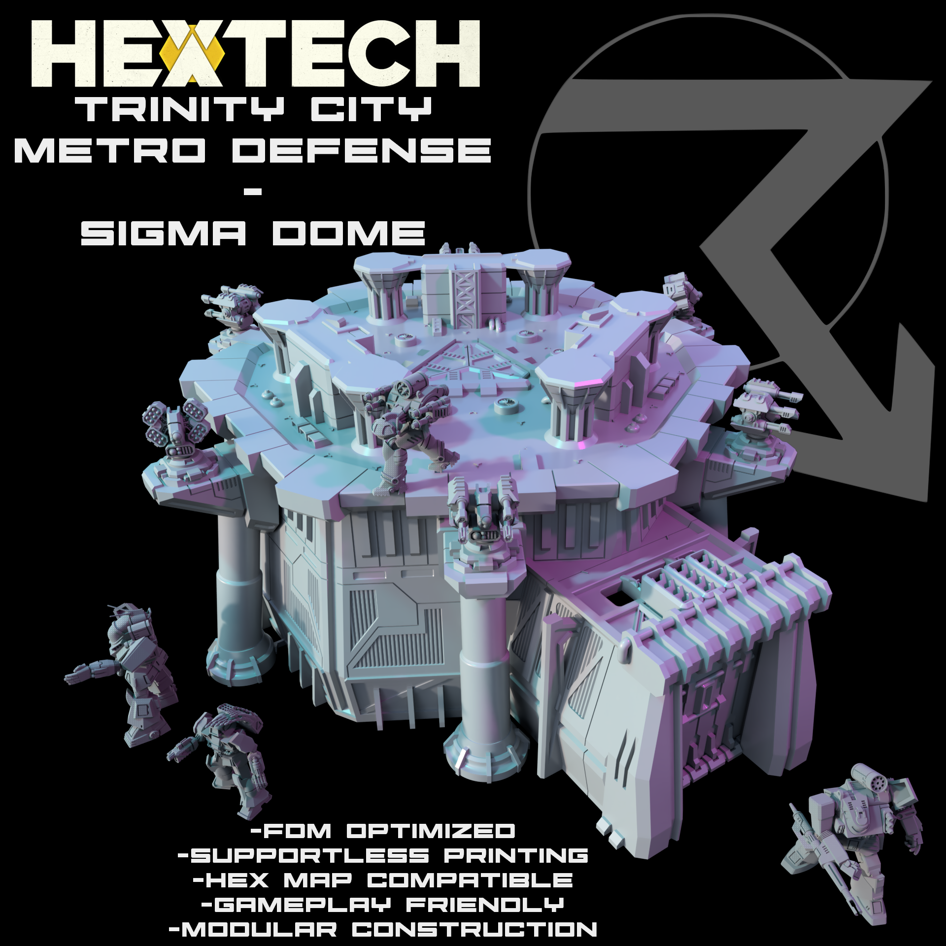HEXTECH Sigma Defence Dome for Battletech