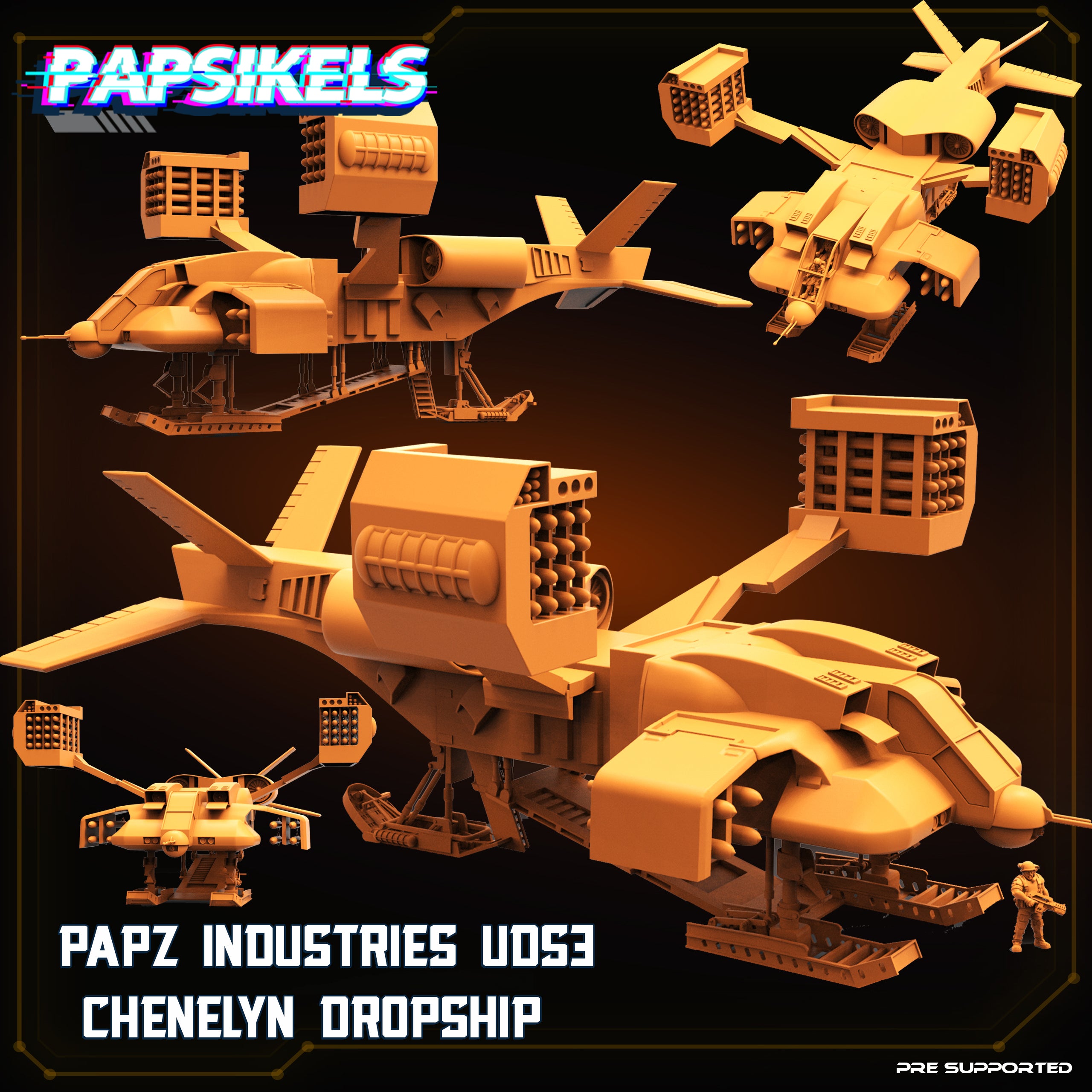 Papsikel Sci-Fi Marine UDS4 Dropship Armed