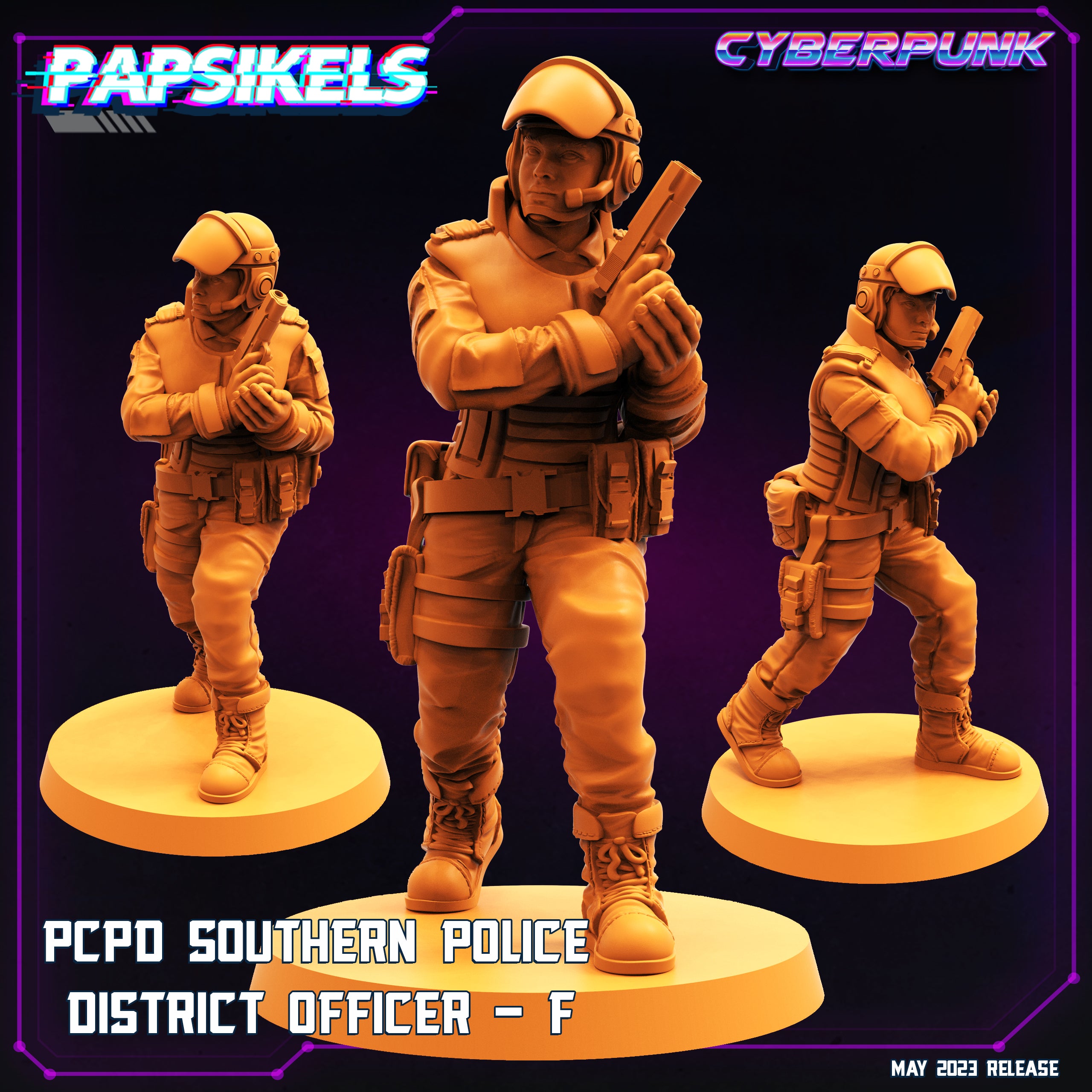 10 x Cyberpunk District Police Officers
