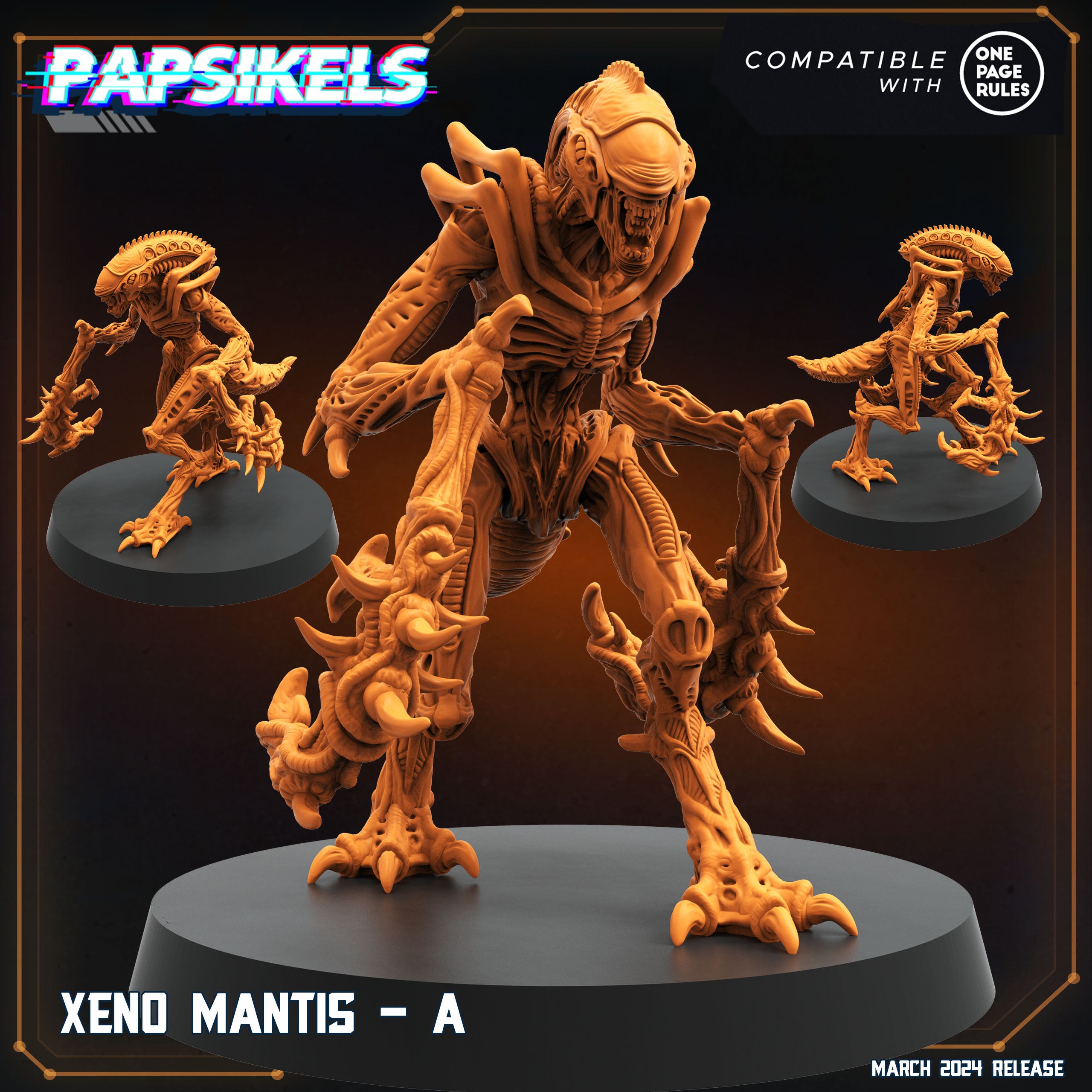 5 x Xeno Mantis Miniatures