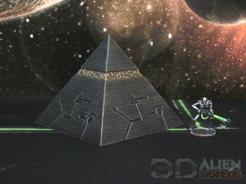 3D Printed Necron Inspired Pyramid - Wargames Miniatures Scenery 28mm