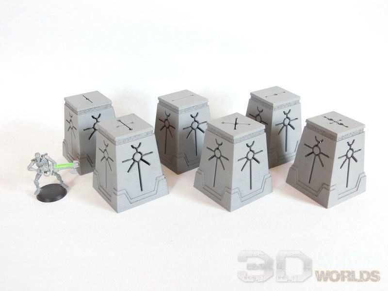 3D Printed Necrontyr Objective Markers - Wargames Miniatures Scenery 28mm