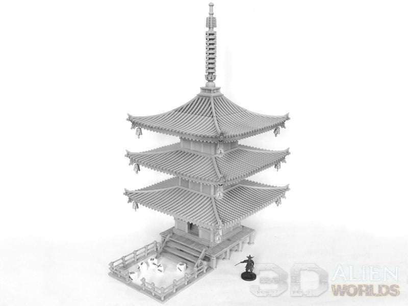 3D Printed Samurai Pagoda Dice Tower