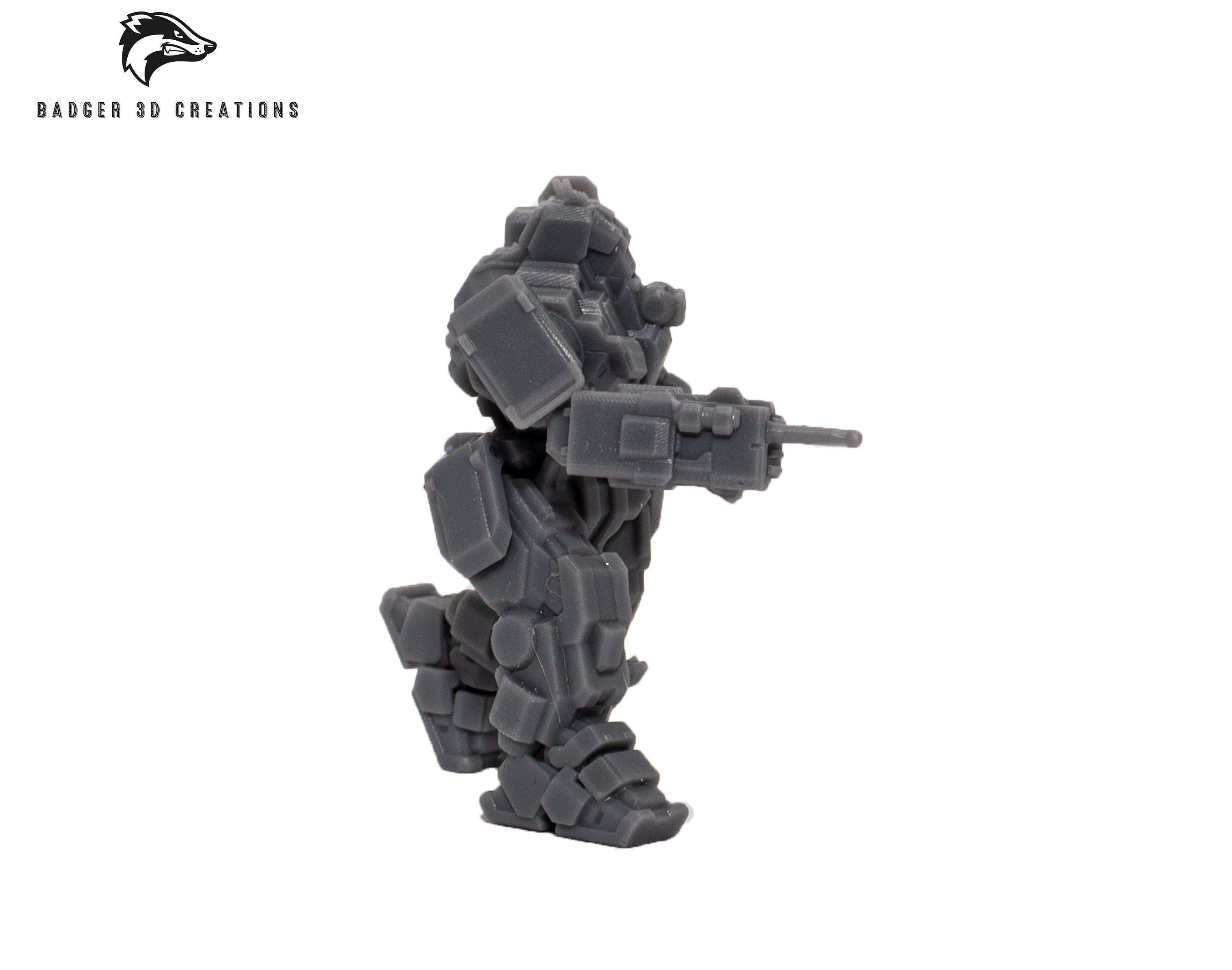 Wolverine Mech for Battletech - With Hex Base