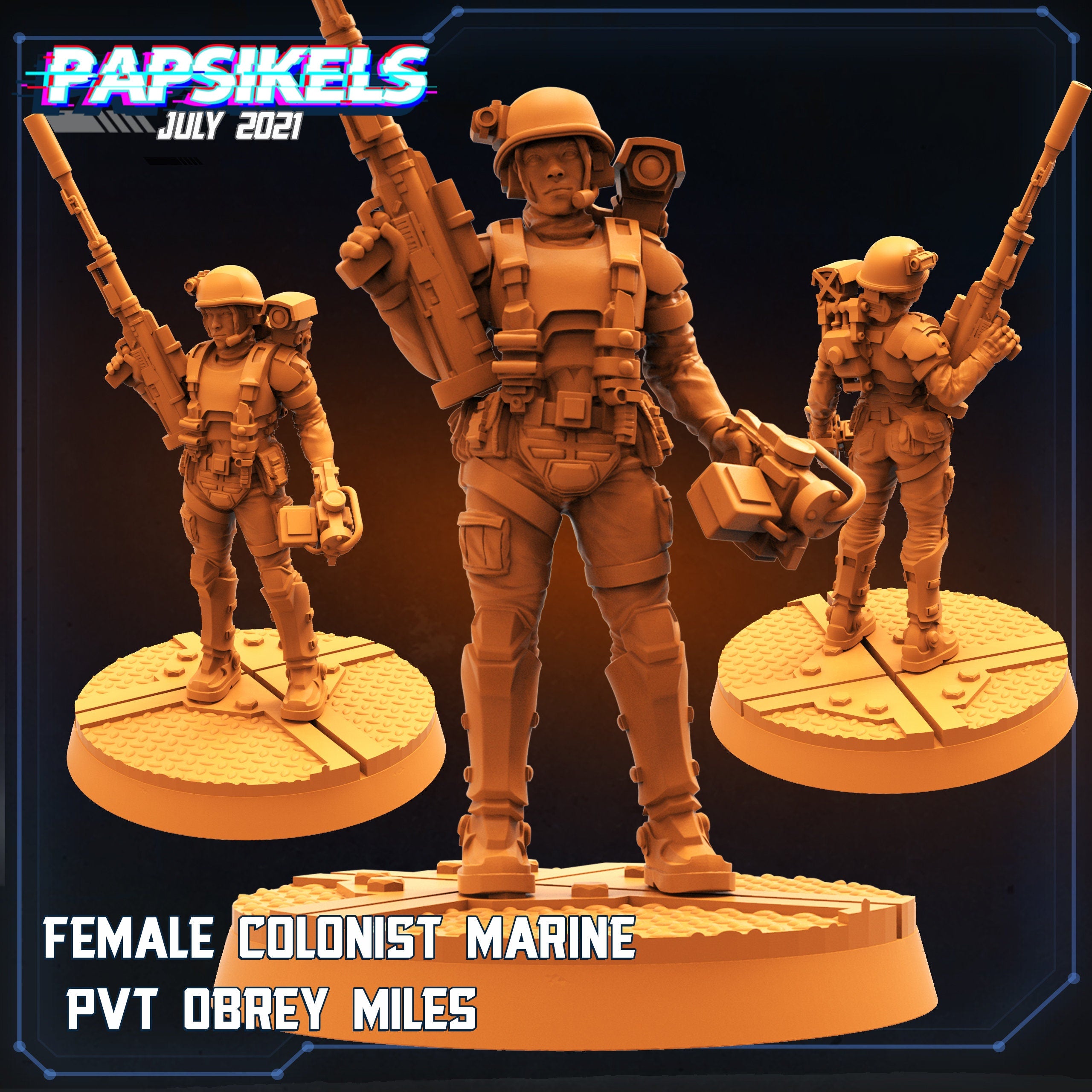 4 x Female Alien Dropship Marines