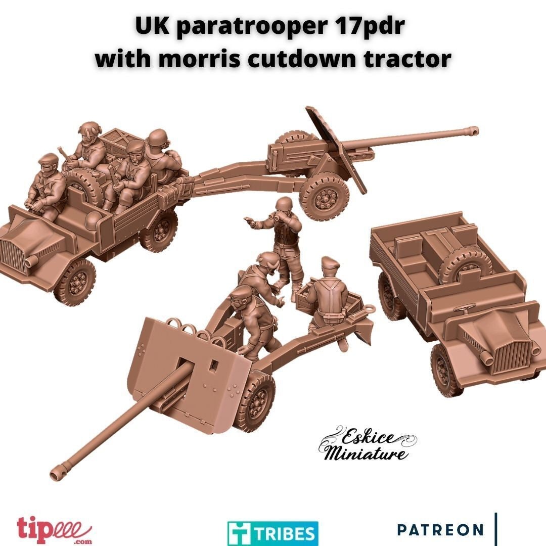 WWII British 17mm PDR & Cutdown Tractor
