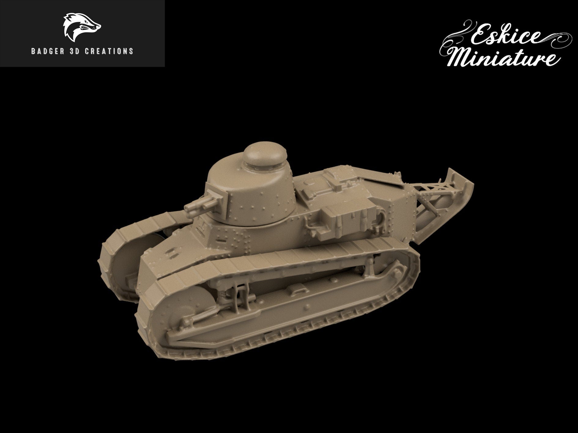 WWII French Renault FT17 With Two Turrets