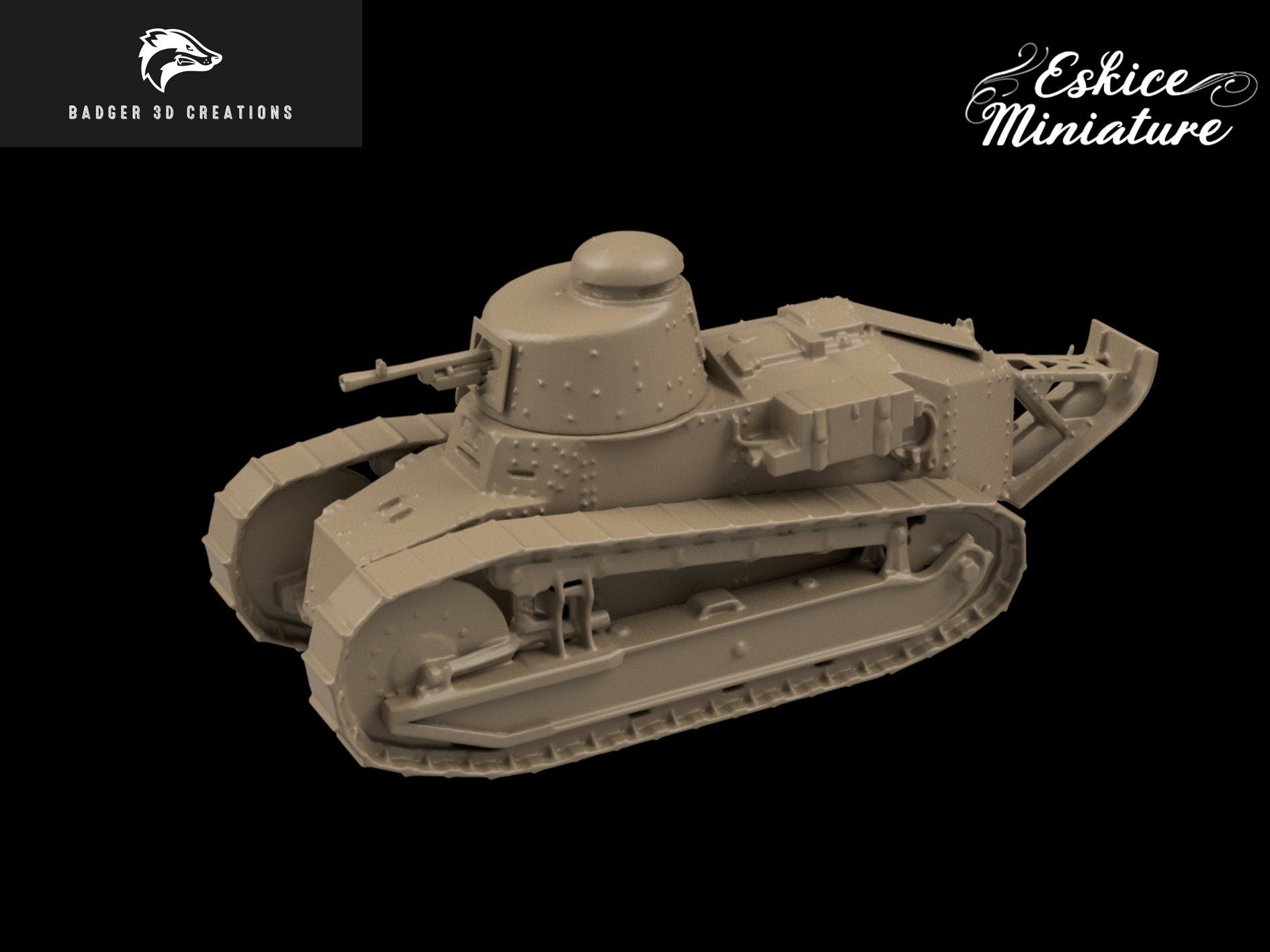 WWII French Renault FT17 With Two Turrets
