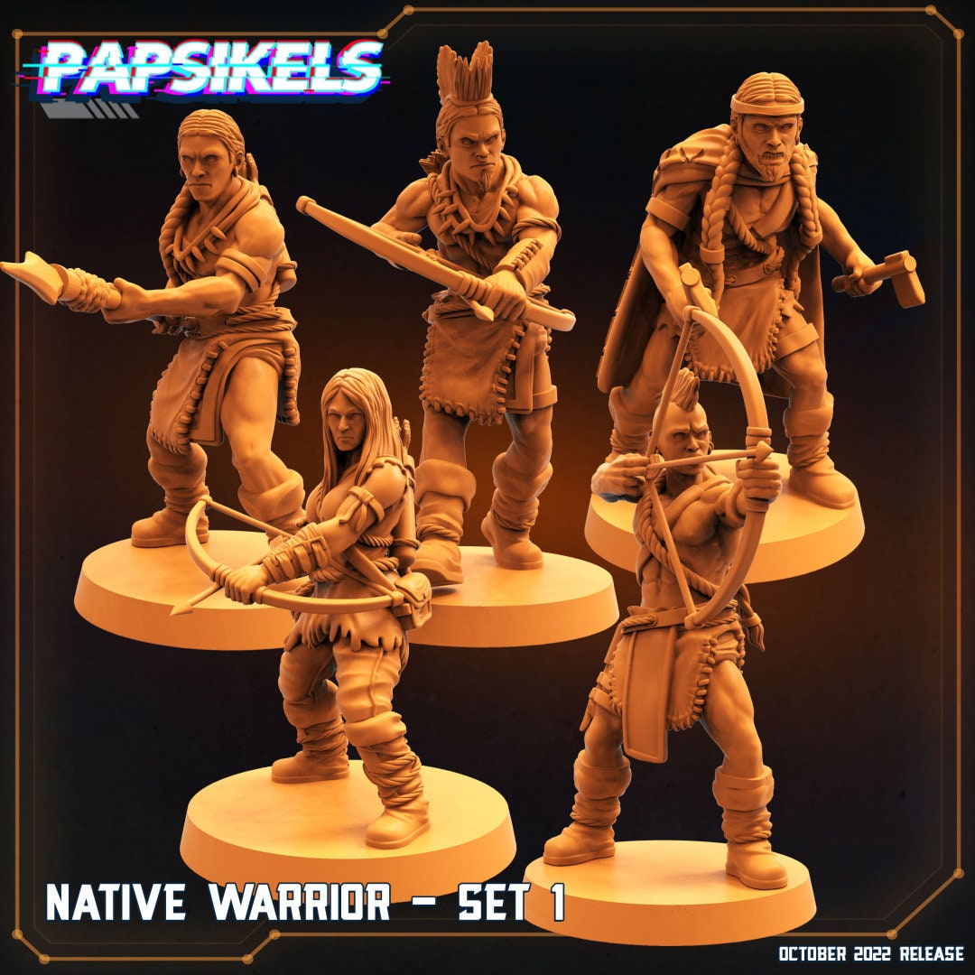 5 x Native Warriors