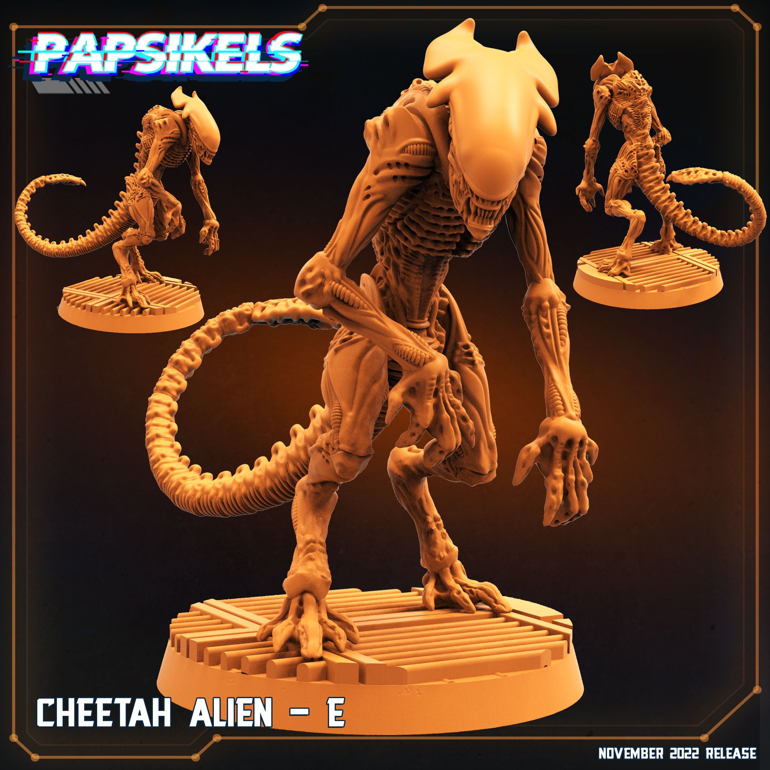 6 x Alien Cheetah Variants (Xenomorphs)