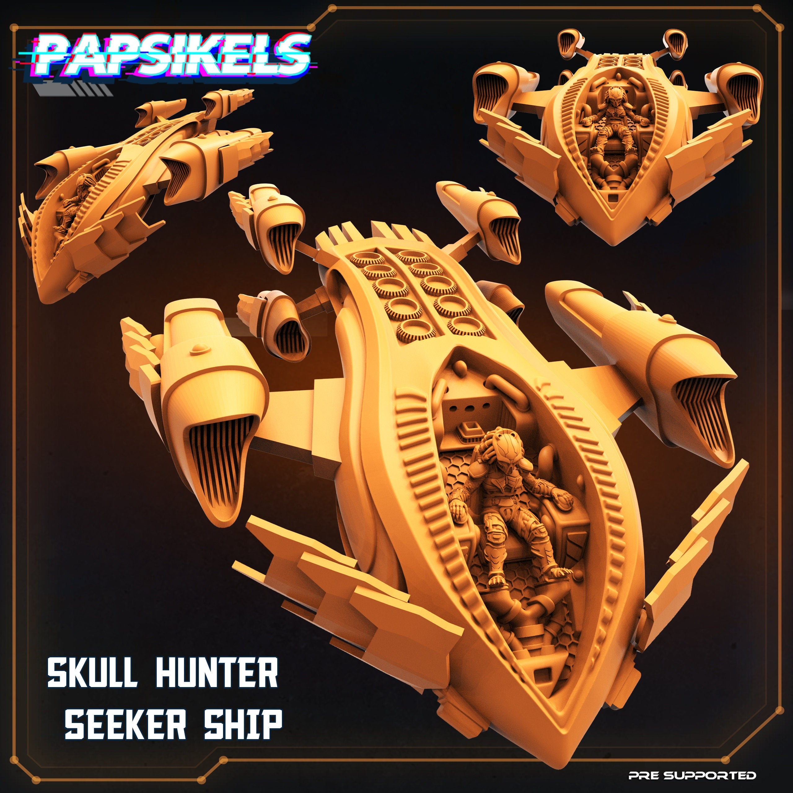 Massive Skull Hunter Seeker Ship