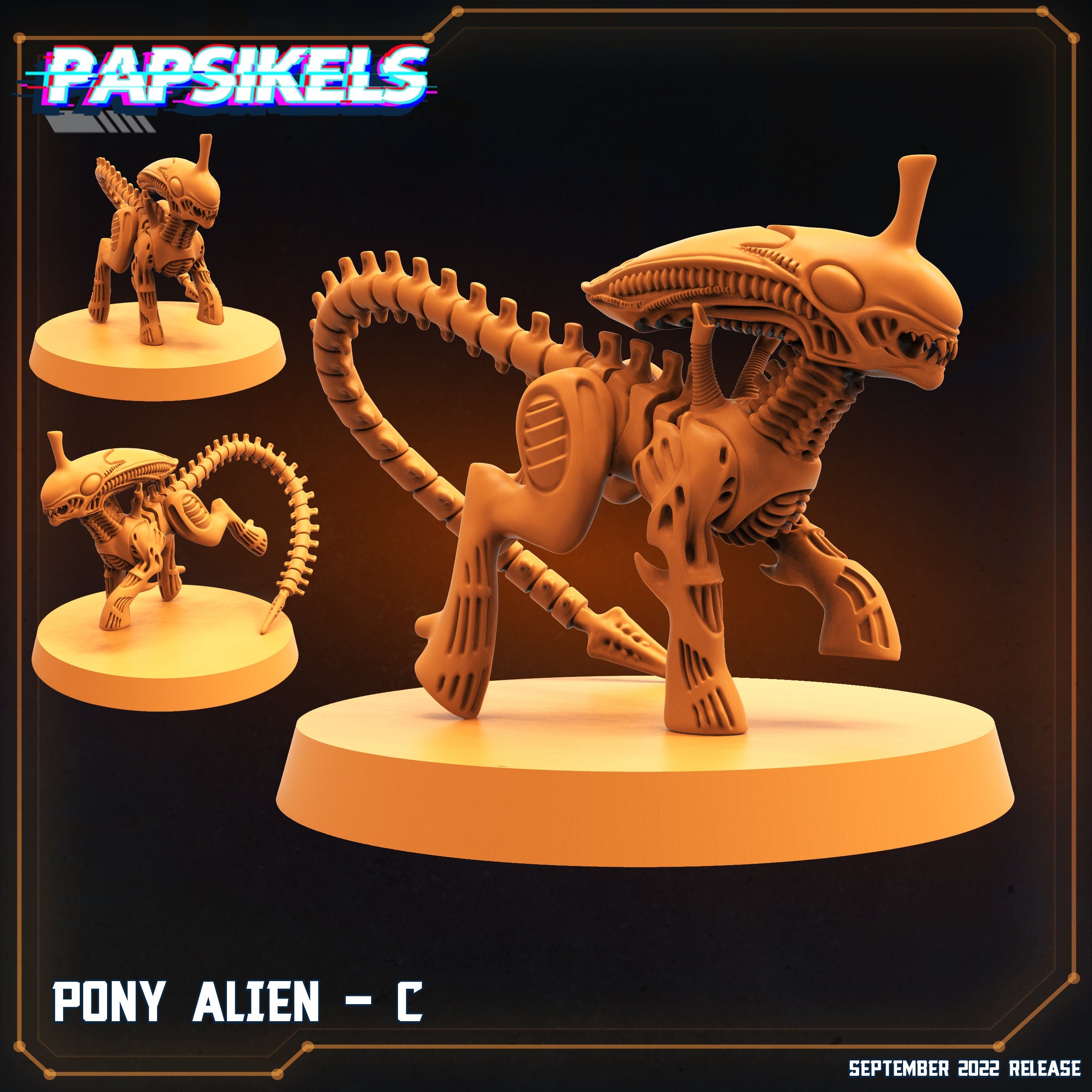 3 x Pony Aliens (Xenomorphs)