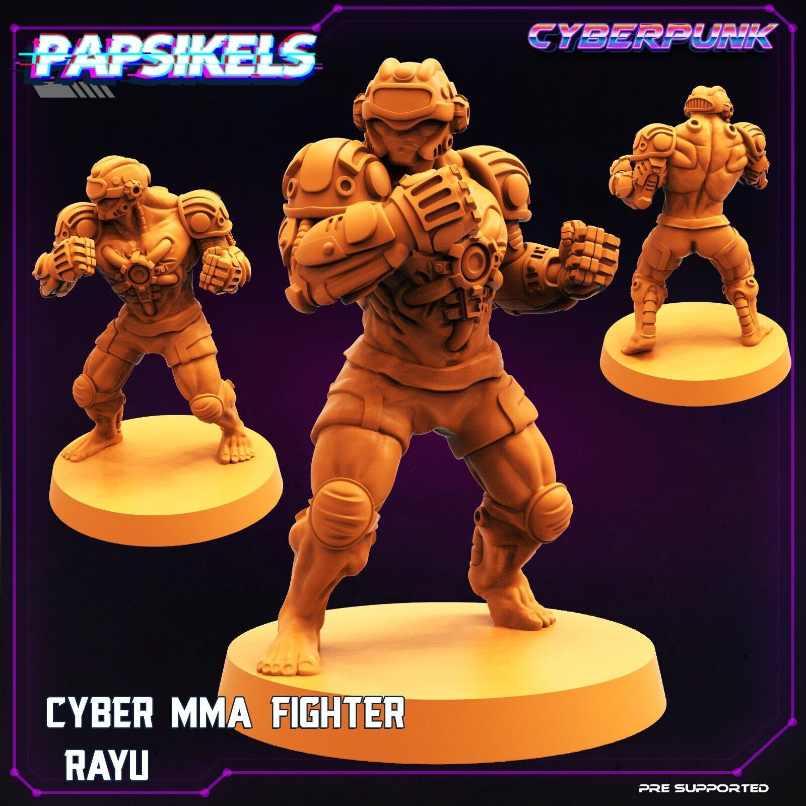 6 x Papsikel Cyberpunk MMA Fighters