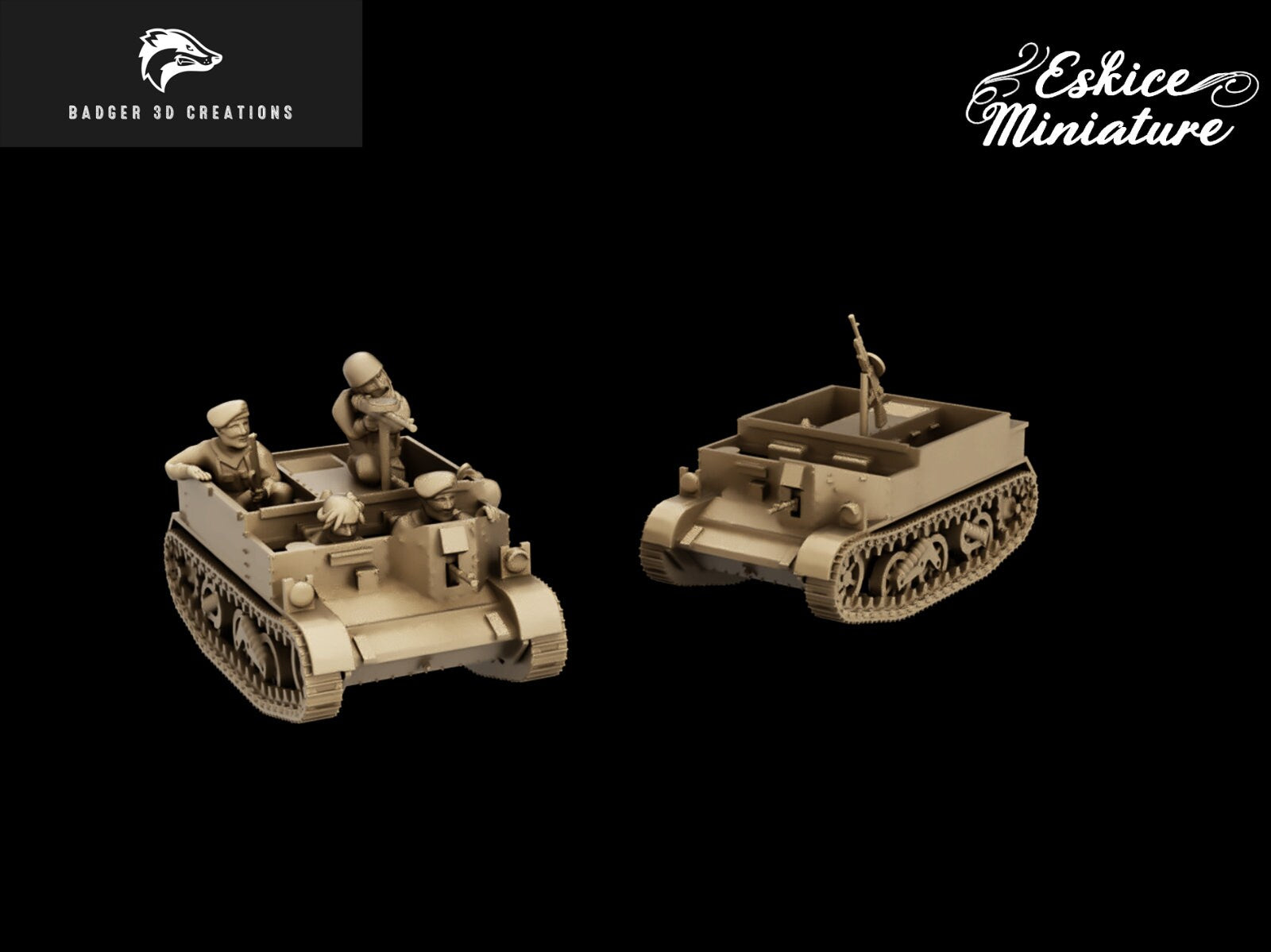 WWII 2 x British Universal Carriers